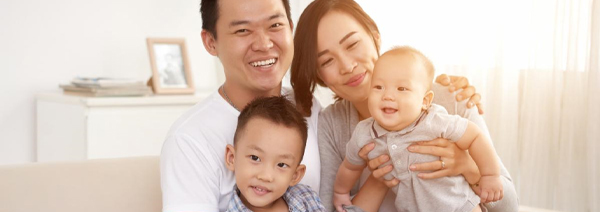 Asian american family photo