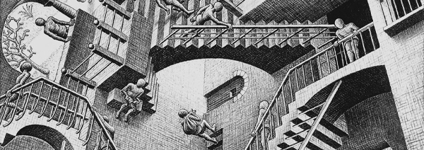 Relativity by M C Escher