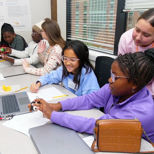 participants at girls computing and cybersecurity club