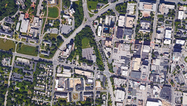 Aerial view of Towson
