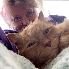 Pat Mulligan and her cat Butter