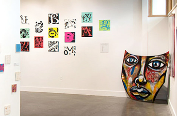 Inside of a Towson University gallery