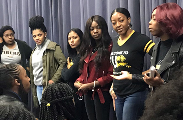 TU students with Baltimore City high school students