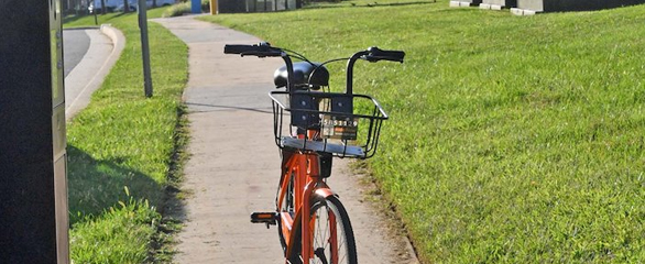 Bike on walkway