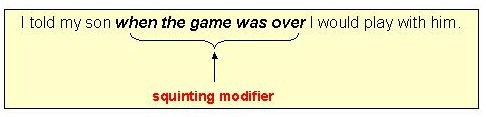 modifiers with examples