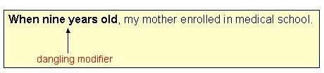 grammar dangling modifier